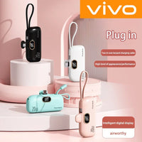 VIVO Capsule Power Bank – 30000mAh Fast-Charge Portable Mini Charger with Digital LED Display