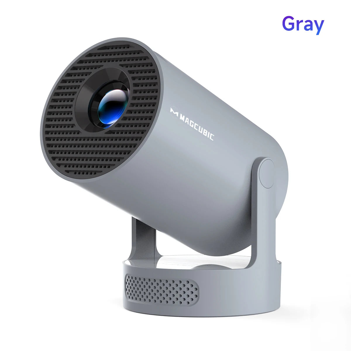 Side view of compact smart mini projector in Grey – Lynda Kay’s Shop