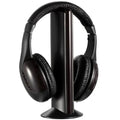 “Black wireless over-ear Hi-Fi headphones with cushioned ear pads and foldable design.”