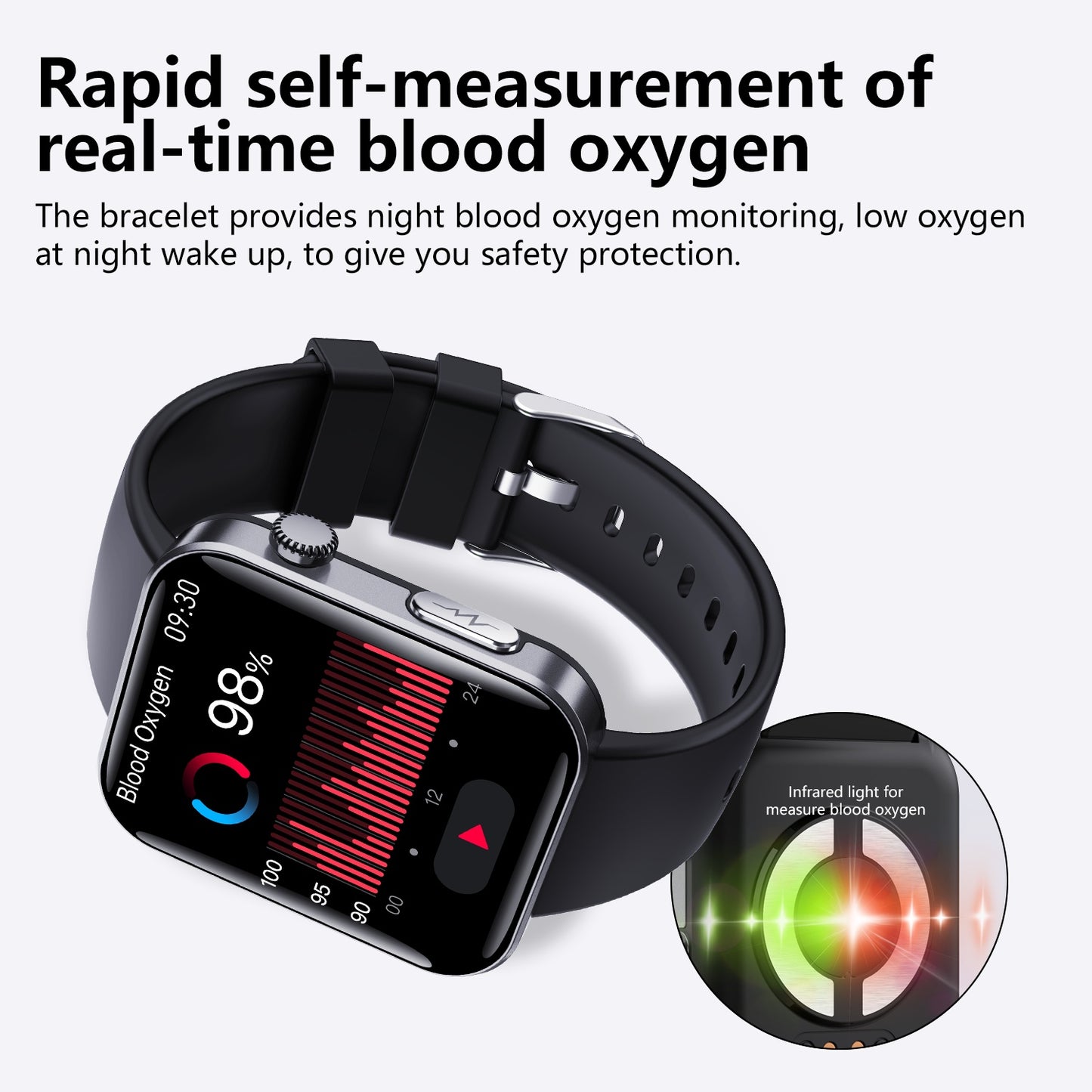2025 Smart Health Tracker 2-in1 Smartwatch-Fitness, Heart Rate & Message Reminder